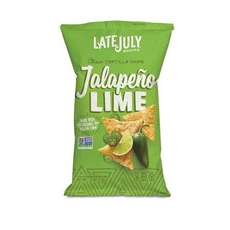 Late July Tortilla Chips Clasico Jalapeno Lime 2 oz., PK6 110444